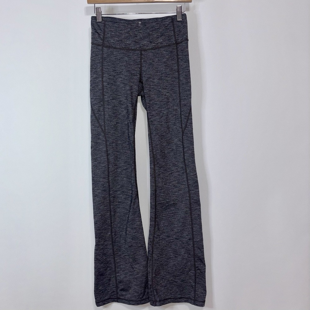 Athleta Gray Flare Yoga Pants Stretch High Rise Athletic Womens Small Soft Fit - Picture 2 of 10